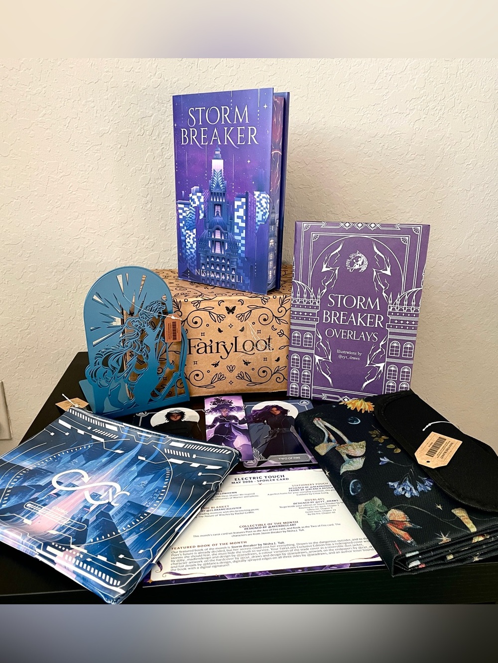 FairyLoot May 2026 YA Book with Items Box       Storm Breaker by Nisha J. Tuli